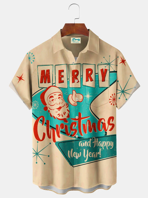 Men's Christmas Funny Graphic Short Sleeve Hawaiian Shirt